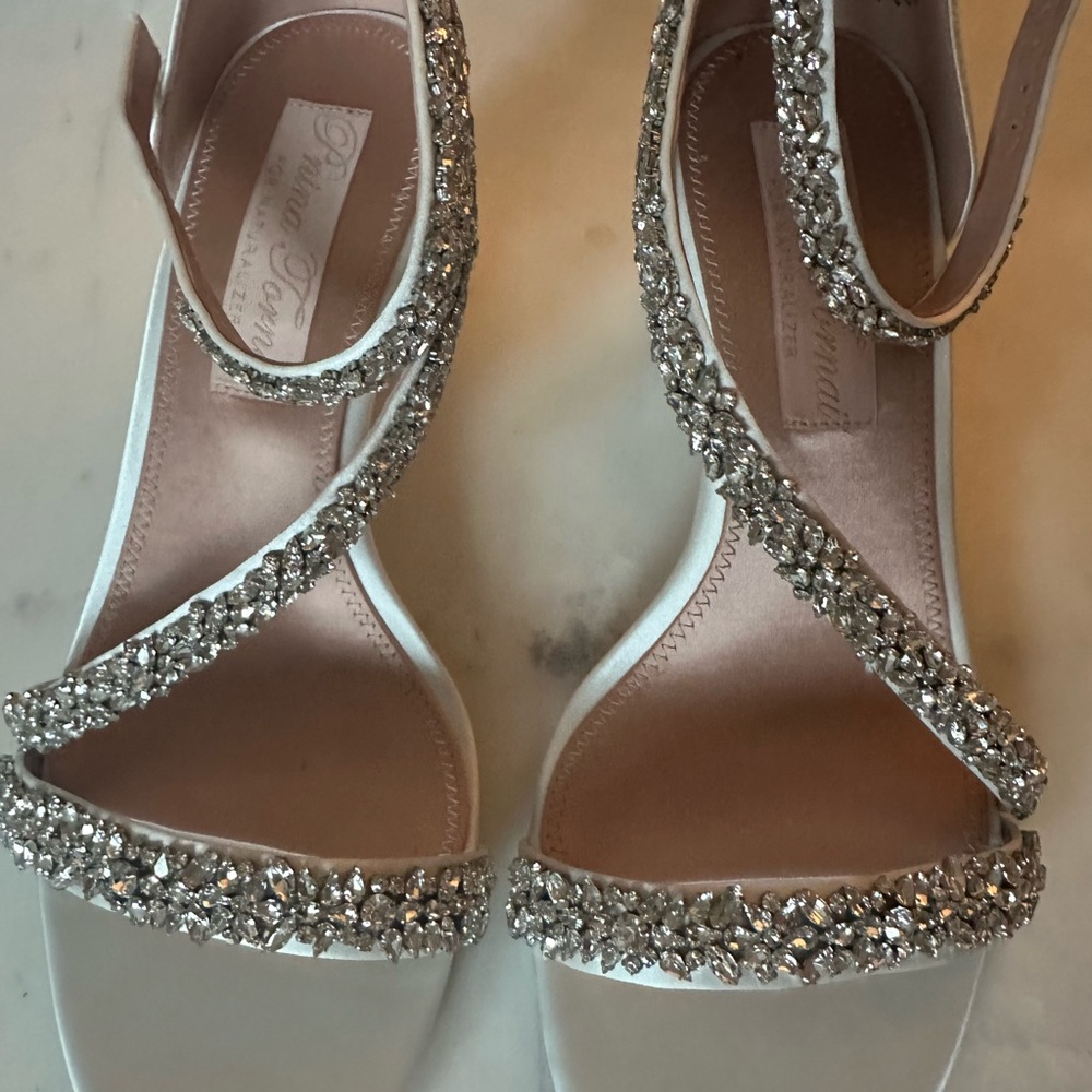 Pnina Tornai Silver Sparkly Heels for Formal Events